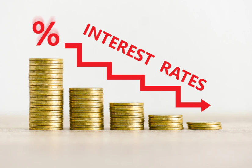 Interest Rate Financial Mortgage Rates Concept Percentage Decrease Graph Interest Rates Rise 73523 5117.webp